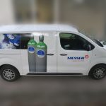 Polep auta pre spoločnosť Messer Reklamný polep auta - bok