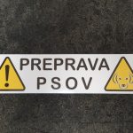 Magnetka Preprava psov Magnetická nálepka