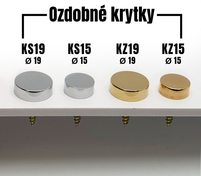 Ozdobné krytky na skrutky Krytky na skrutky