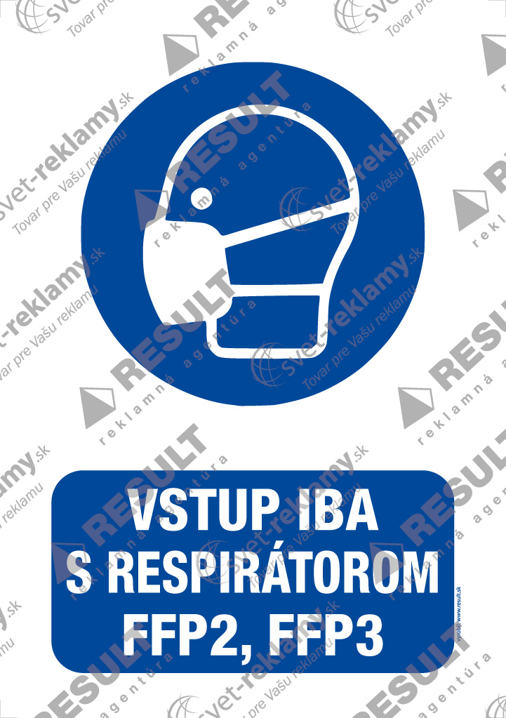 Nálepka VSTUP IBA S RESPIRÁTOROM FFP2 Nálepka VSTUP IBA S RESPIRÁTOROM FFP2