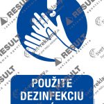 Nálepka POUŽITE DEZINFEKCIU RÚK
