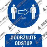 Nálepka DODRŽUJTE ODSTUP