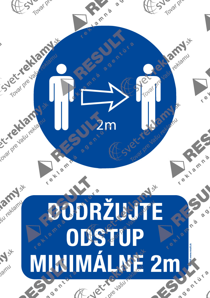 Nálepka DODRŽUJTE ODSTUP Nálepka DODRŽUJTE ODSTUP
