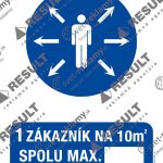 Nálepka 1 zákazník na 10 m2